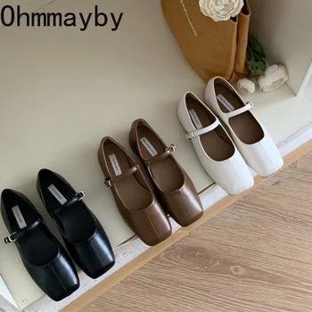 Square Toe Women Ballet Flats Fashion SOft Sole Shoes 2026 Spring Ladies Elegant Street Style Mary Jane Shoes 1