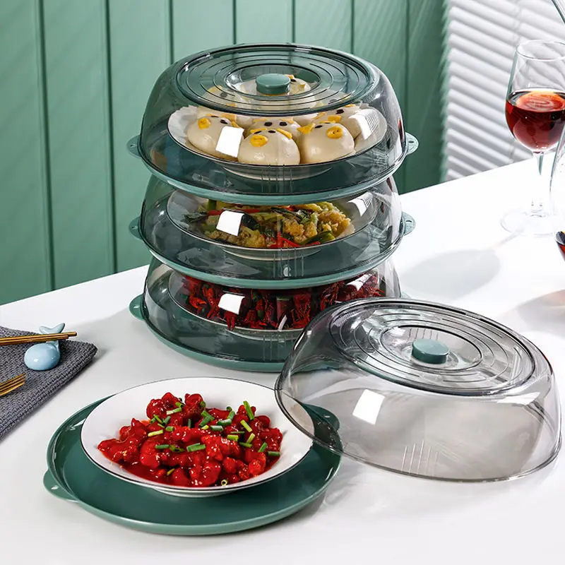 

Obelix Stackable Multi-Layer Heat Preservation Covers Kitchen Storage Box Transparent Cover Effectively Isolate Dust Keep Fresh
