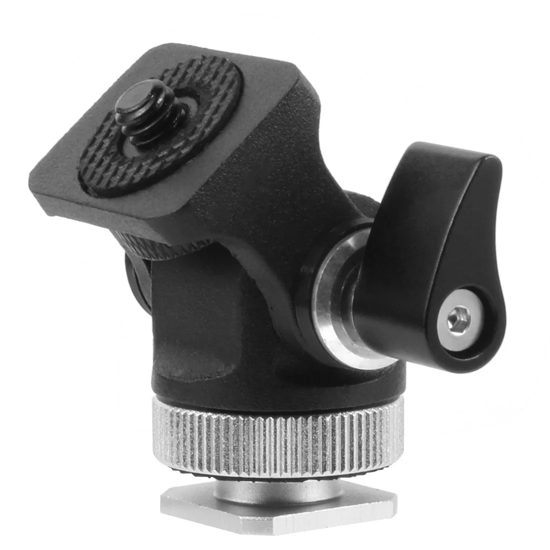 Description Picture 6 of item1/4 tripod camera bracket fine-tuning metal gimbal camera DSLR camera rabbit cage monitor stabilizer hot shoe bracket accessorie