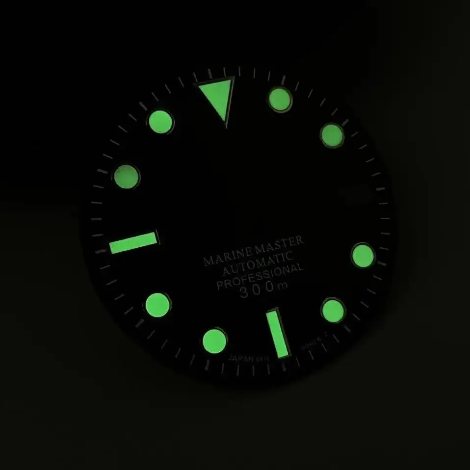 Green Luminous Watch Hands Needles - 28.5mm Date Dial - No Logo - Watch Accessories