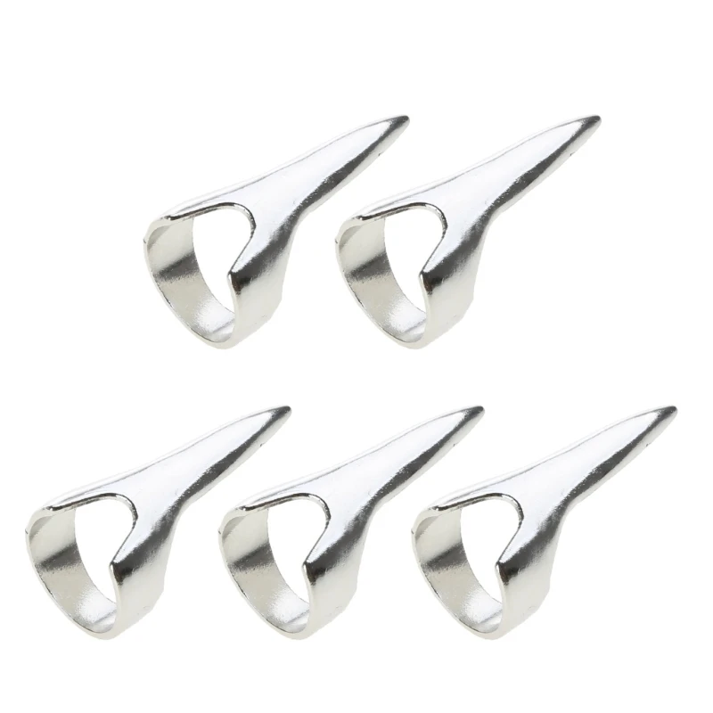 5pcs Finger Ring Metal Nails For Fingers Easy Braiding Hair Tool Finger Claws 2