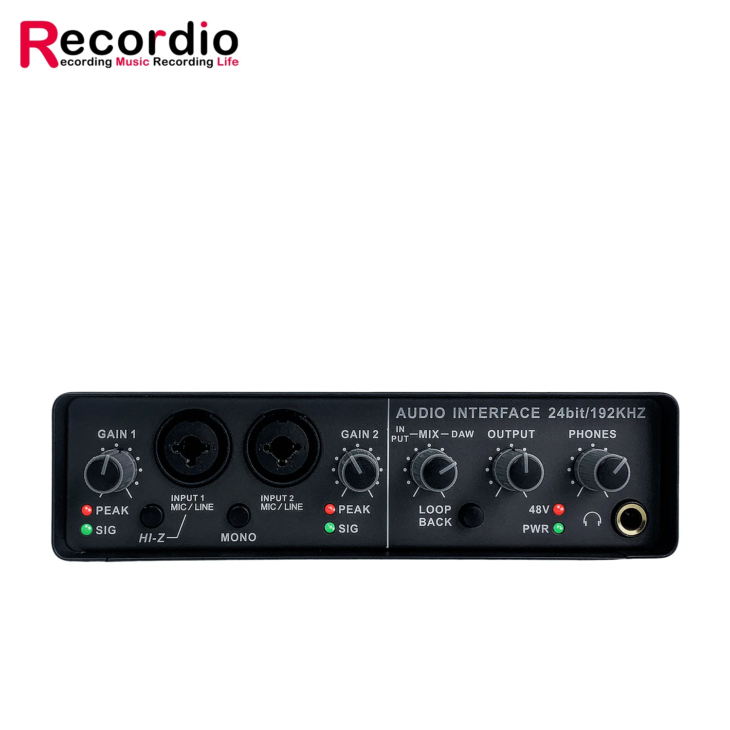 

GAX-MD23 Professional Audio interface2 In 2 out USB High-Fidelity Studio Quality for Recording Music Streaming and Podcasting
