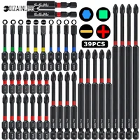 39pcs Screwdriver Bit Set Strong Torque Screwdriver Impact Driver Bit Set Non-slip Magnetic Batch Head Impact Screw Driver Bit 1