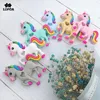 Food Grade Silicone Teethers DIY Animal Unicorn Infant Baby Silicone Chew Charms Cartoon Kids Teething Gift Toddler Toys Pendant 1