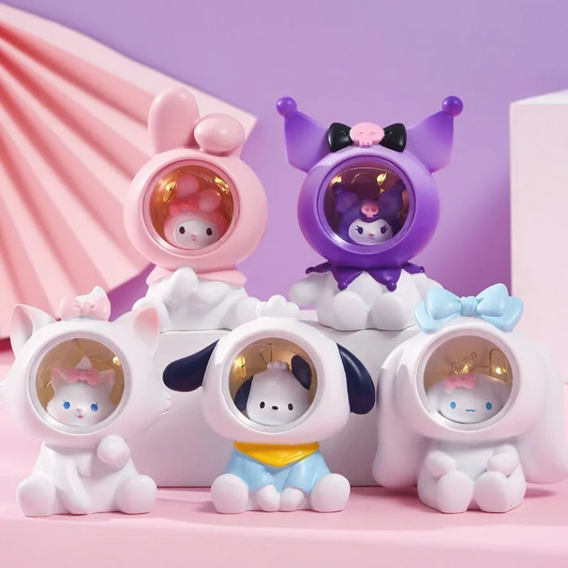 

Kawaii Sanrios Cinnamoroll My Melody почтовый мультяшный аниме орнамент настольная лампа милый Рабочий стол мини Ночной стандарт подарок женский день