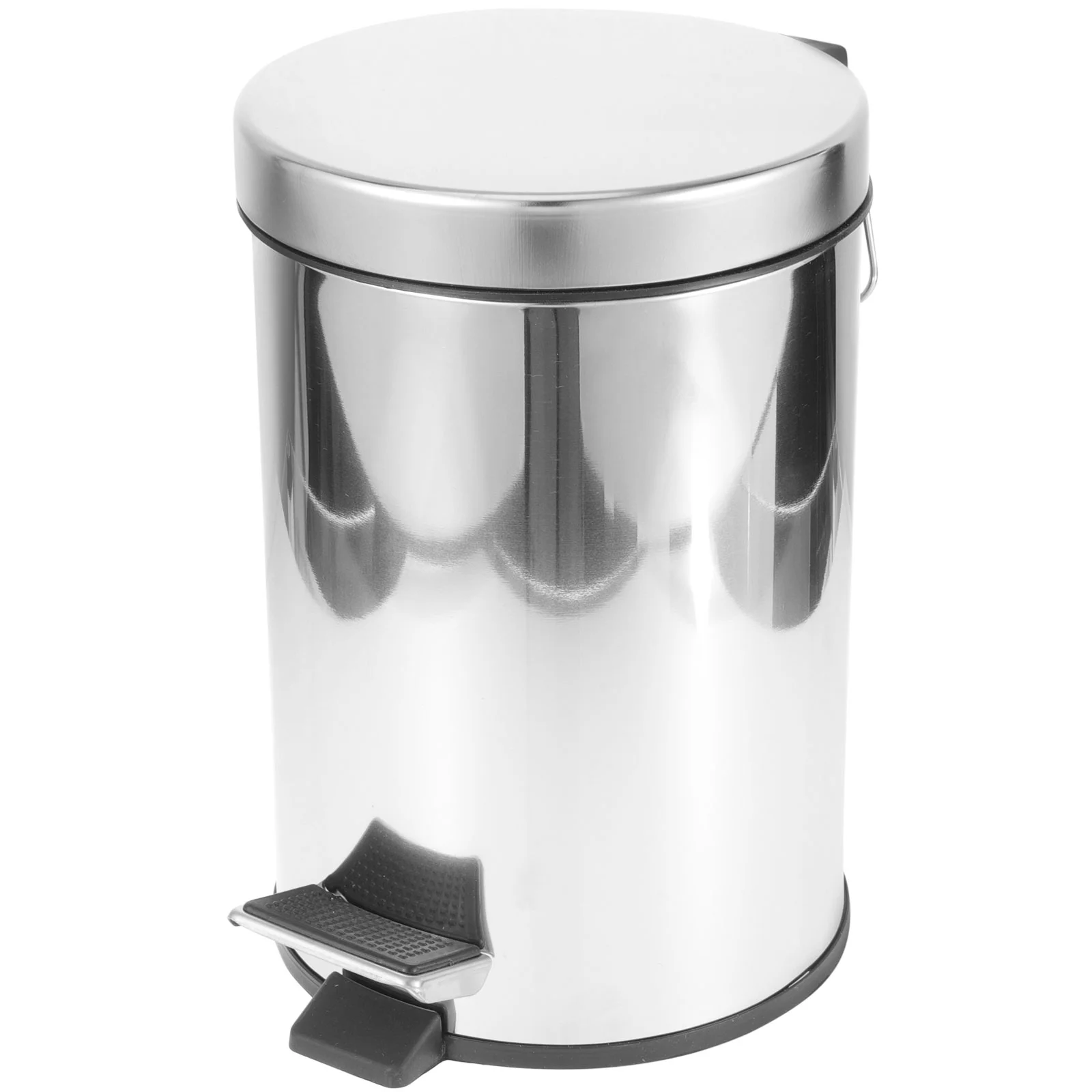 

Zerodeko Trashcan Garbage Cans Stainless Steel Step Trash Can Lid Metal Wastebasket