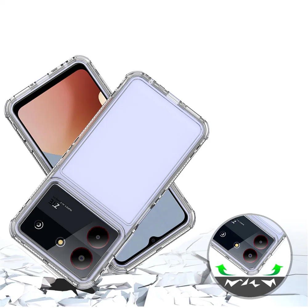 ILING Hülle Für ZTE Blade A34 / A54 – Mit 360° Ringständer, Magnetisch, Stoßfest, Matte Textur