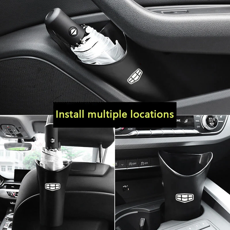 Interior Accessories Car Waterproof Umbrella Set for Geely Binray EC7 EC8 GE GT EV8 EX7 Vision King Kong MK umbrella holder pool