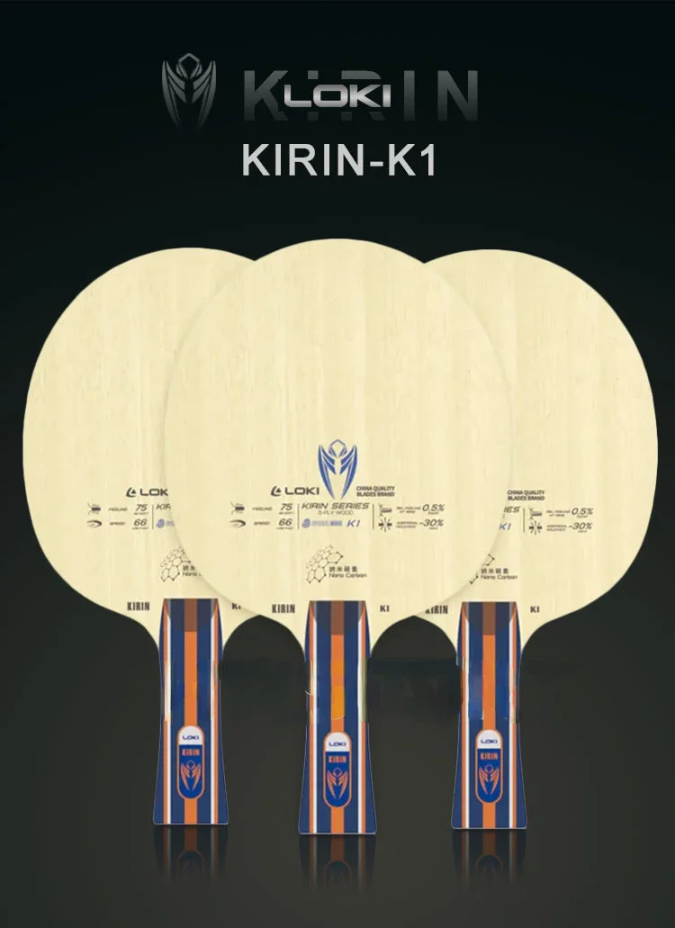 Description Picture 3 of itemOriginal LOKI Kirin K3 Table Tennis Blade Offensive Entry Ping Pong Blade 5+2 Layers Base Board FL Grip Loki Blade Rackets