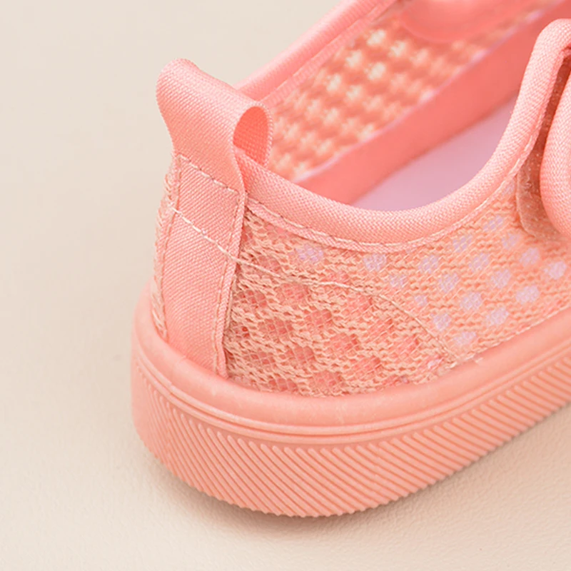 Summer New Boys and Girls Color Soled Net Shoes Soft Bottom Sandals Casual Hollow-out Breathable Sneakers EKF06 3