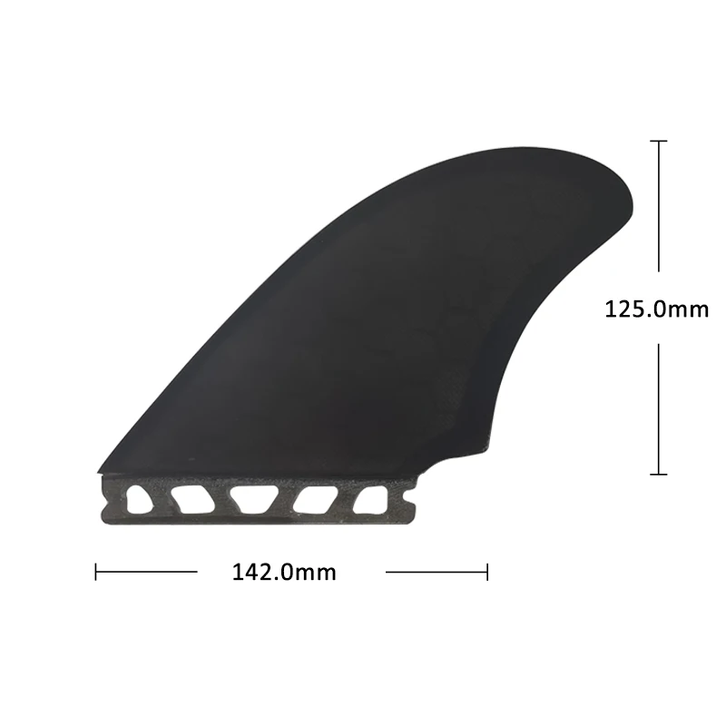 UPSURF-Surfboard Fins Set, Big Honeycomb Fins, Twin Rear Fin, Twin Side Fins, Single Tabs, 4 Surf Quad Set
