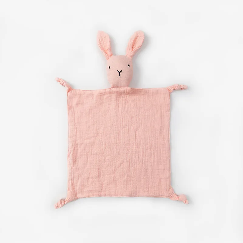 Baby Cotton Muslin Comfortable Blanket Cute  Infant Kids Sleep Appease Towel Children Rabbit Saliva Scarf Gauze Blankets 4