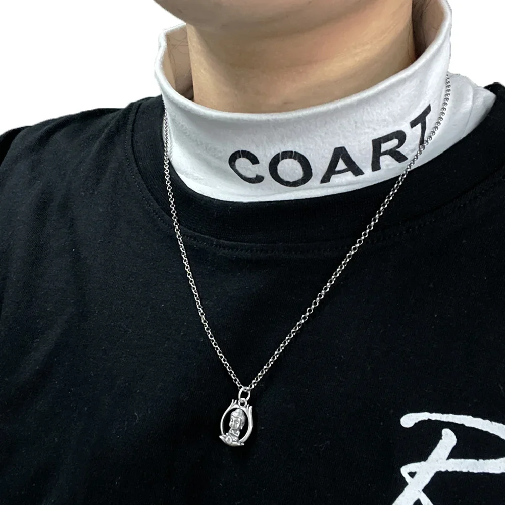 S925 Sterling Silver Buddhist Pendant Necklace Vintage Vintage Lotus Three-dimensional Buddha for Men and Women Solid Jewelry