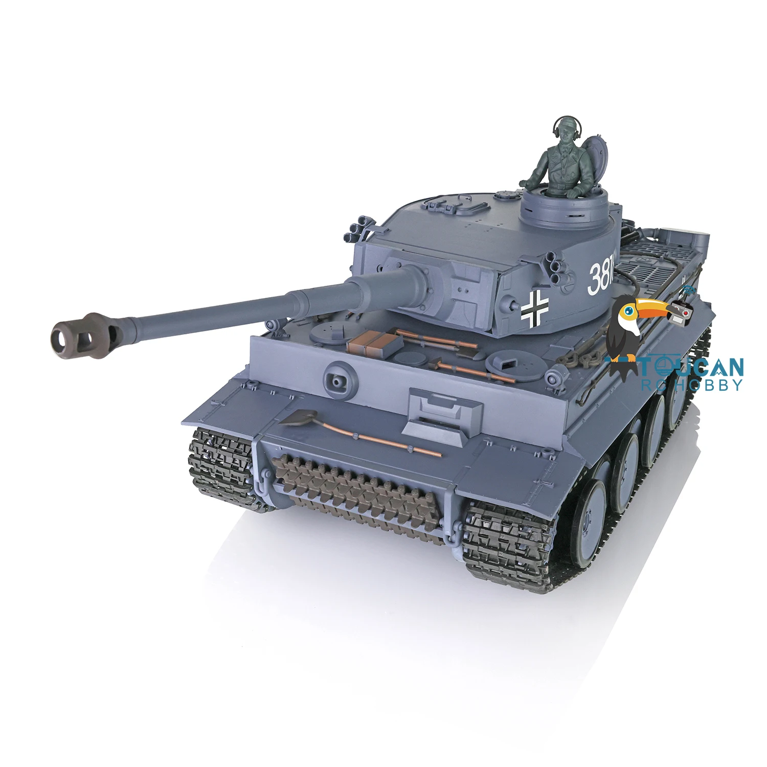 HENG LONG 1/16 TK7.0 German Tiger I RC Tank 3818 IR Battle BB Airsoft Smoke Effect TH17233-SMT4 3