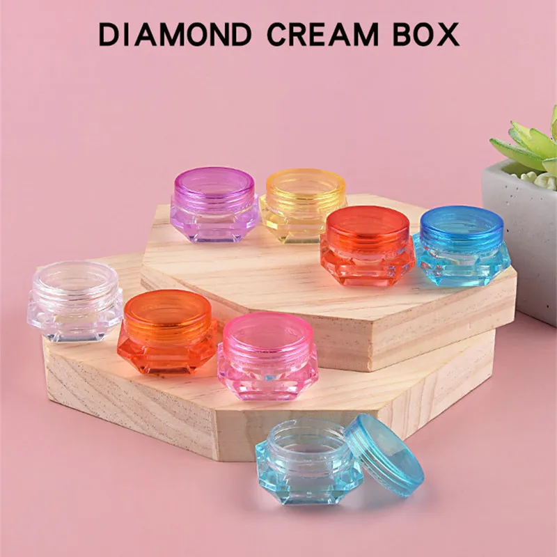 

50pcs/Lot High Quality 2g 3g 5g Face Cream Jar Sample Cosmetics Packaging Box Makeup Empty Jar Container Bottle Multicolour Pot