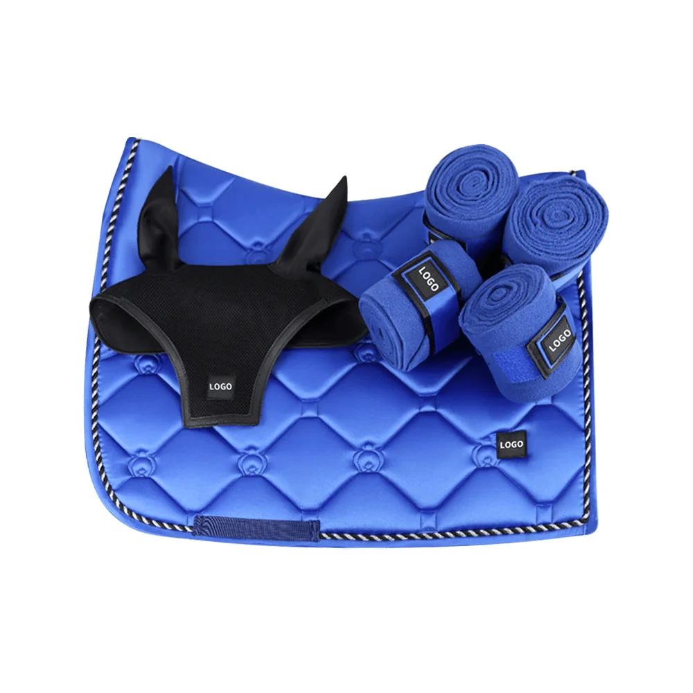 Satin Saddle Pad for Eequestrian, Professional jumping Horse