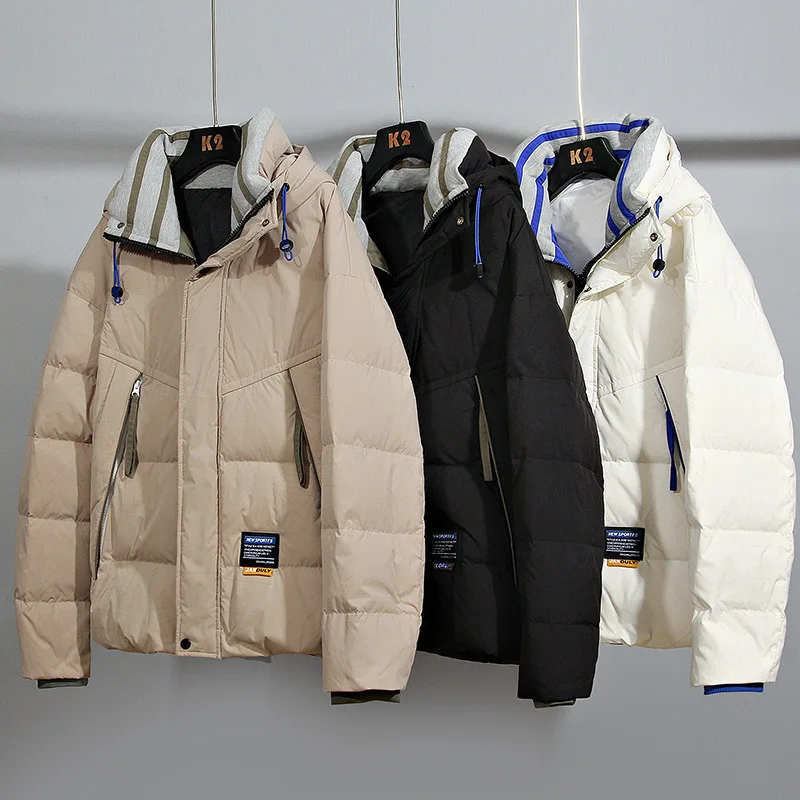 2022 New Winter Men's Down Jacket Thicken Warm 90% White Duck Down Coat Men Winter Puffer Jacket Hooded Parka Couples Outwears