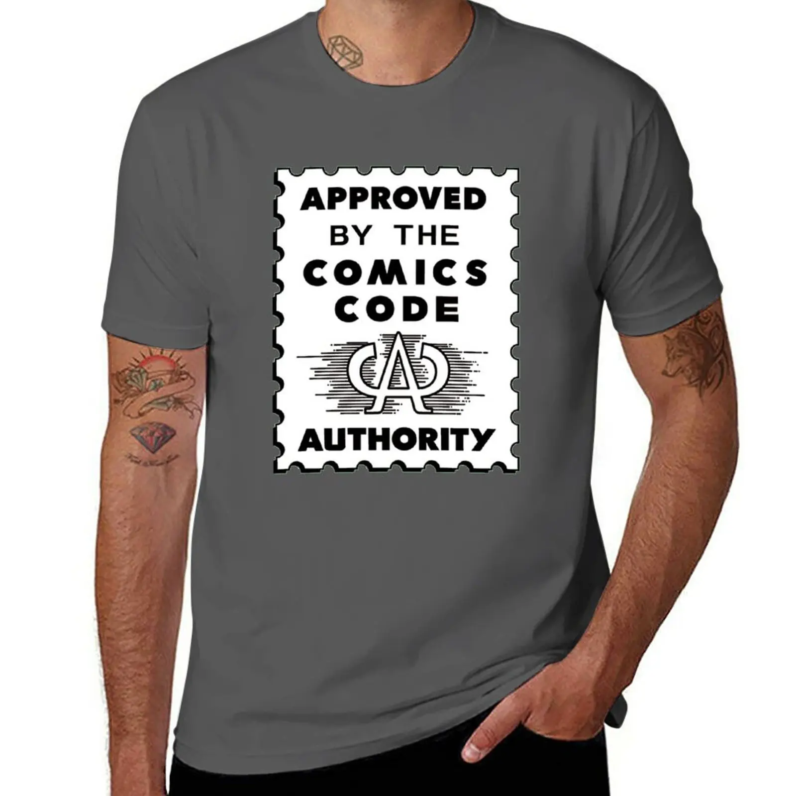 

New Comics Code Authority T-Shirt t shirt man Aesthetic clothing mens tall t shirts