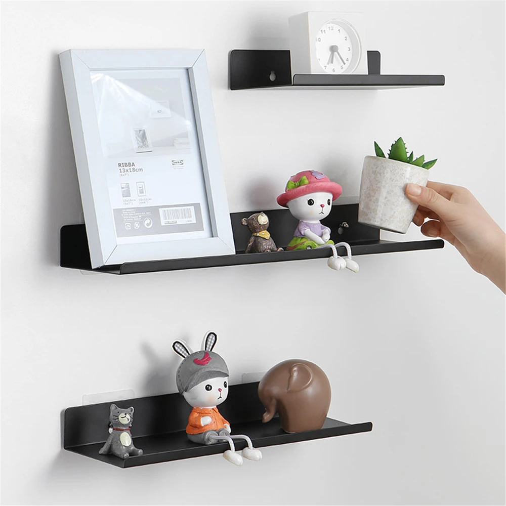 

Черная полка для хранения ванной прямоугольная полка для домашнего декора настенная полка алюминиевые кухонные аксессуары держатель для хранения косметики