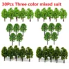 30pcs Model Trees Train Railroad 3.5cm Mixed Set Miniature Landscape Park Scenery Decoration Building Landscape Toys For Kids 1