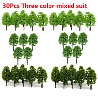 30pcs Model Trees Train Railroad 3.5cm Mixed Set Miniature Landscape Park Scenery Decoration Building Landscape Toys For Kids 1