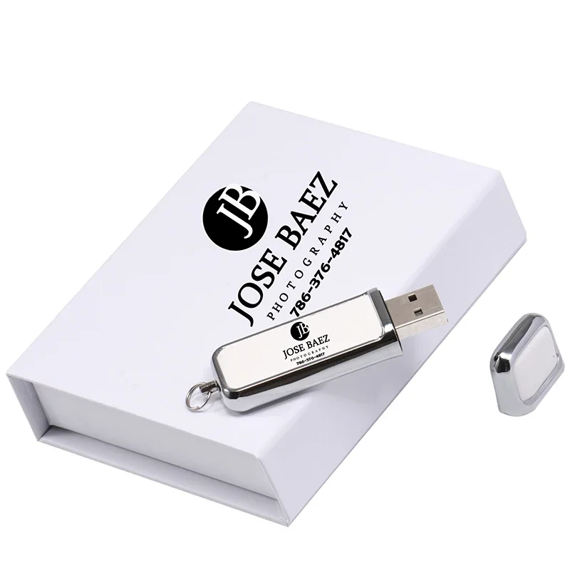 Logotipo Personalizado Caixa de Papel Branco u Disco Couro Memory Stick 64gb 32gb 16gb 128gb 8gb High Velocidade Usb 3.0 Flash Drive Pcs por Lote - Imagem 4