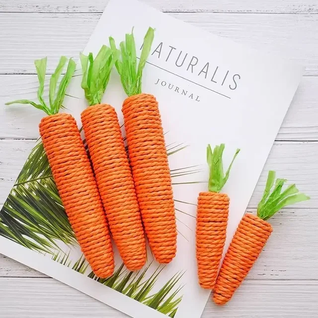 Cat Toys Simulation Carrot Sounding Pet Toys For Kitten Dogs Sisal Teeth Grinding Squeak Interactive Cat Chew Toy Pet Supplies 2