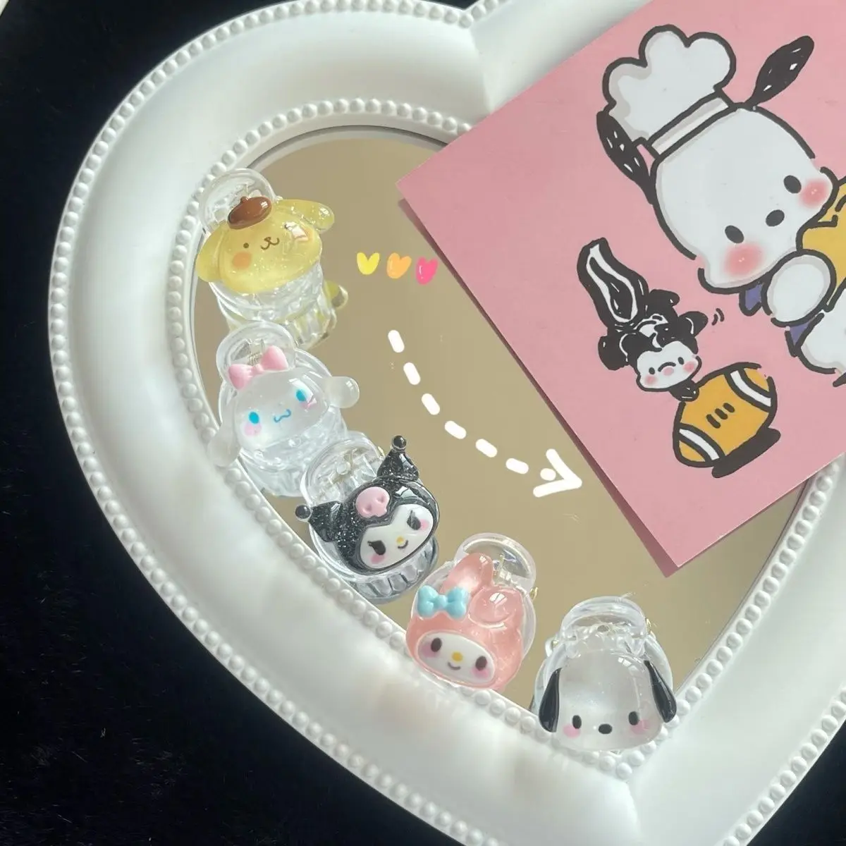 

5pcs Sanrio Hair Claw Clip Barrette Kuromi Cinnamoroll Cute Sweet Girl Claw Clamp Women Fashion Hairpin Hair Styling Accessories