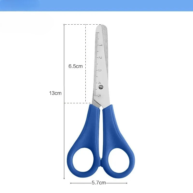 Scissors DIY Handmade Scissors Safety Ruler Scale Scissors Stationery Student School office supplies Scale stationery cute pen - 6