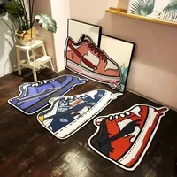 Fashion Sneaker Carpet Anti-slip Rug Popular Brand Shoes Mat Imitation Cashmere Hallway Bathroom Area Rug Living Room Decoration 2