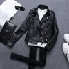 Korean Version of Slim PU Leather Jacket Women's 2023 Spring / Autumn Winter  New Motorcycle Leather Short Coat 4