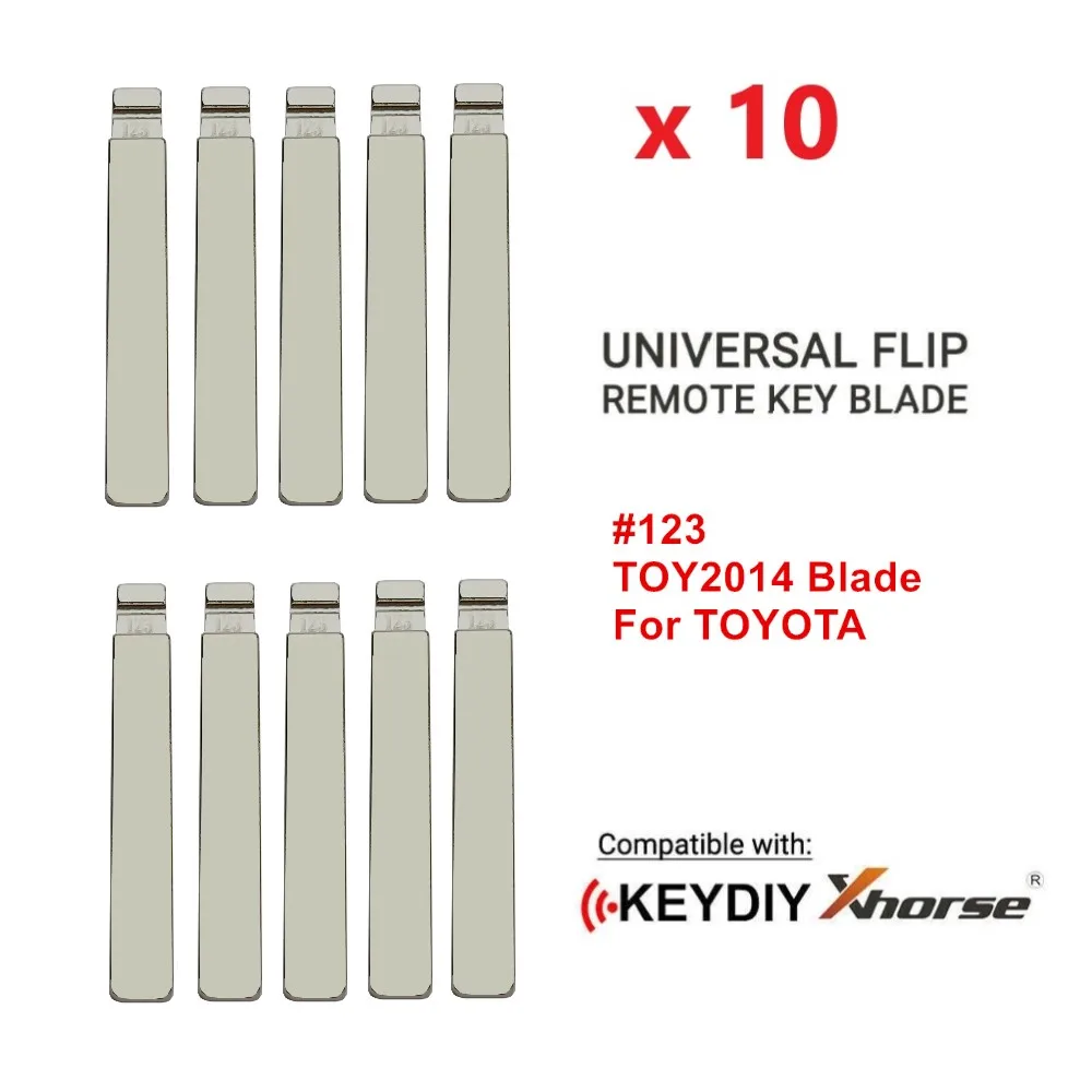 10pcs Metal Uncut Flip KD Remote Car Key Blade #123 TOY2014 Blade for TOYOTA COROLLA LEVIN KD VVDI Flip Remote Key Blade