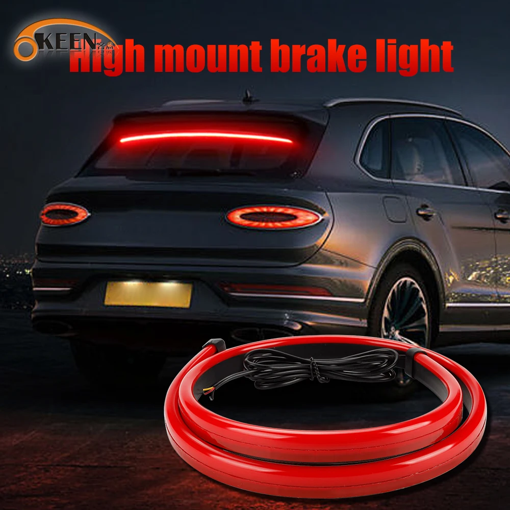 

OKEEN 100 см светодиодный тормозной светильник с высоким креплением s лента для автомобиля Универсальная Предупреждение лампа для остановки вождения Многофункциональный третий тормозной светильник 12