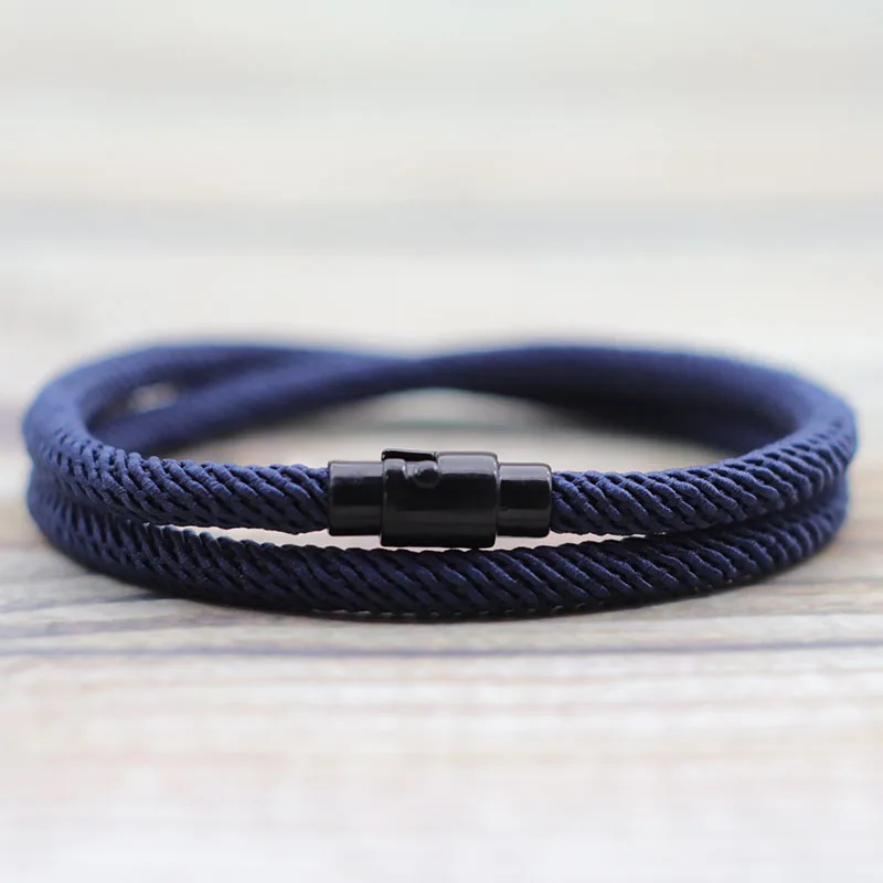 Simple Style Men Rope Bracelet Double Layer Survival Braclet Homme Accessories Boyfriend Gift Magnet Buckle Pulsera Hombre Joias - Image 4