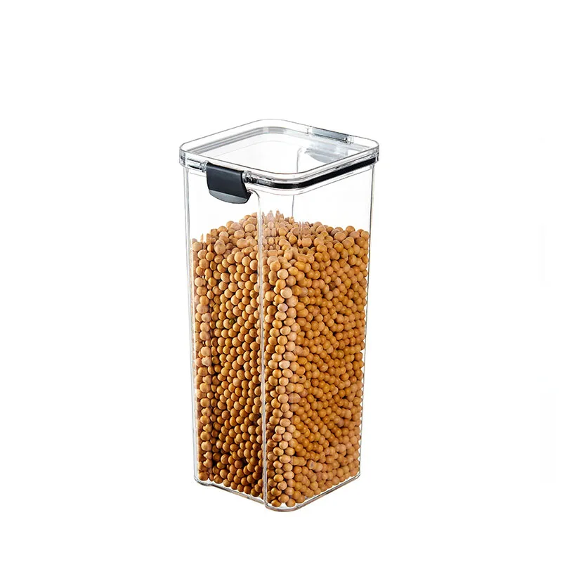 Contenedor de cocina de almacenamiento de alimentos Caja de plástico  Frascos para cereales a granel Organizadores de cocina para despensa  Organizador Frascos con tapa Home X