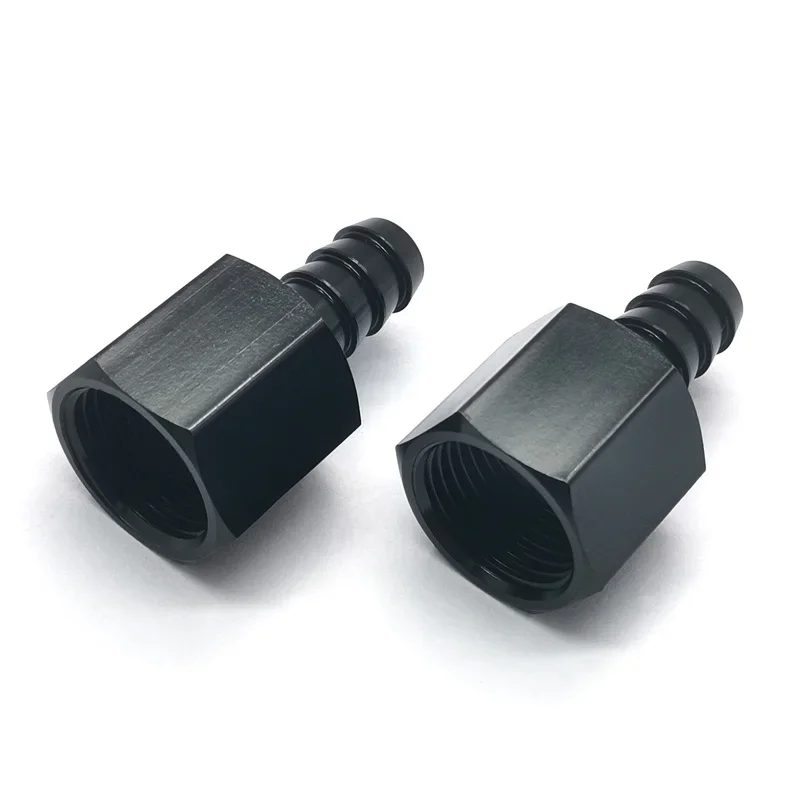 Straight Aluminum 6AN 8AN 10AN female Flare to 3/8 Barb Push Hose Barb Fitting Adapter