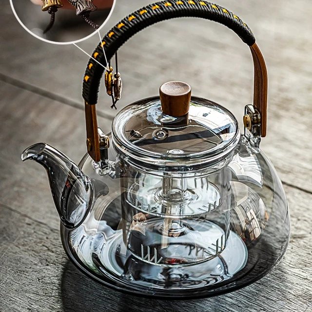 1 Pot De Thé Rond, Bouilloire À Thé, Cuisinière Céramique Électrique,  Ensemble De Thé, Préparateur De Thé, Théière En Verre Résistant À La  Chaleur Pour Infuser Du Thé À Fleurs