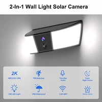 Caméra solaire murale 2K, caméra de Surveillance extérieure, batterie 5200mAh, Vision nocturne couleur, alarme locale, détection humanoïde 3
