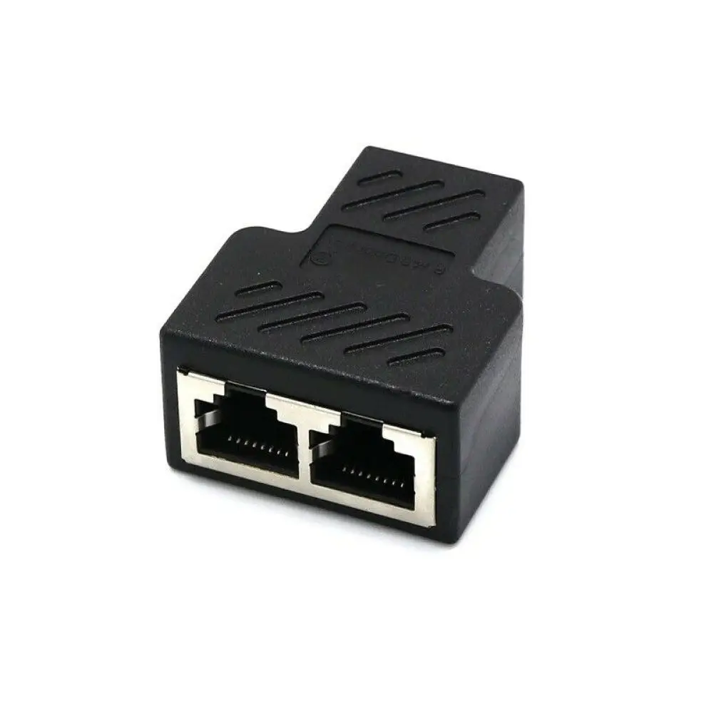 

1 To 2 Ways RJ45 LAN Ethernet Network Cable Female Splitter Connector Adapter