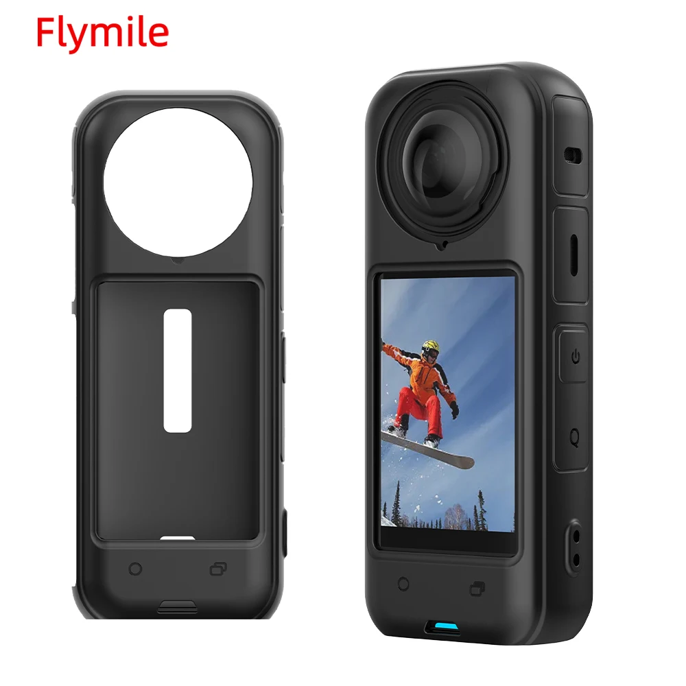 

Flymile Silicone Case For Insta360 X4 Protector Cover Anti-drop Anti-Scratch Shell Camera Quick Release Accessories