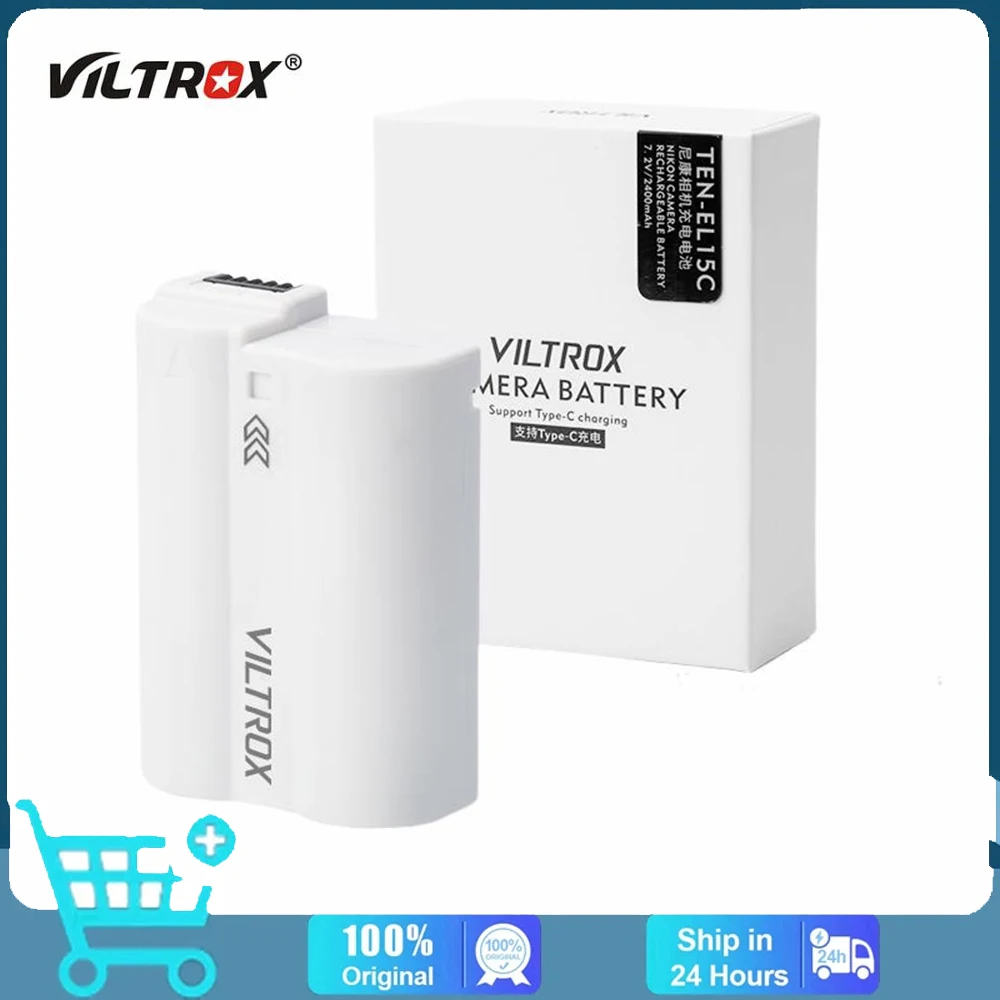 

VILTROX TEN-EL15C Camera Battery 2400mAh for Nikon D500 D600 D750 D800 D810 D850 D7500 Z5 Z6 Z6II Z7 Z7II