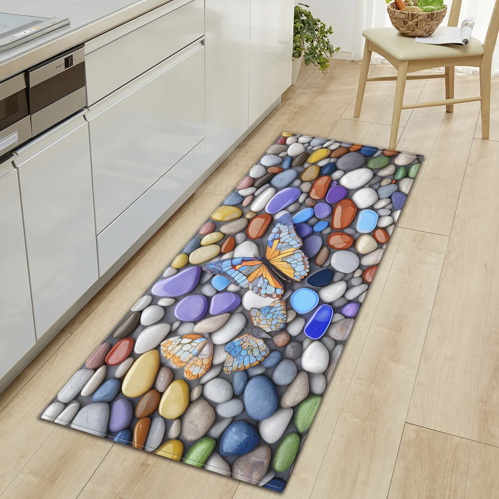 

Kitchen Bathroom Foot Mat Home Living Room Bedroom Balcony Floor Decor Carpet House Hallway Entrance Door Absorbent Non-Slip Rug