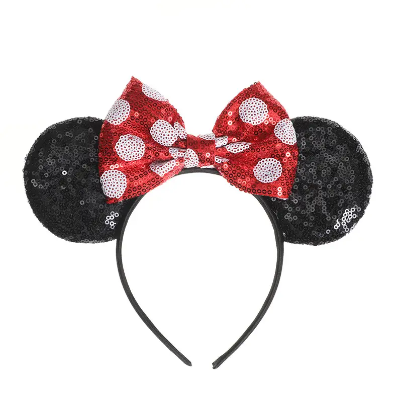 Mouse Headband Cartoon Ears Sequin Bows Hairband Party Cosplay Hair Accessories Children Adults Toys Gift - Image 22
