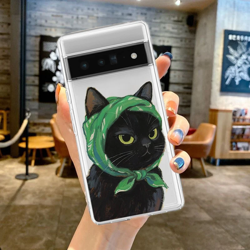 Lovely Cat Playing Design Soft TPU Phone Case Cover