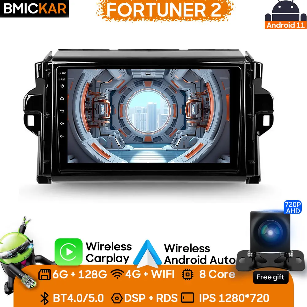 

Car Radio Multimedia Video Player Head Unit For Toyota Fortuner 2 2015 - 2020 Navigation GPS Wireless Carplay Android Auto 2DIN