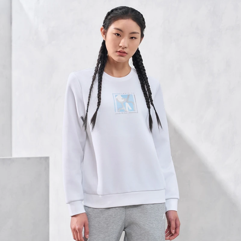 Xtep Pullover Sweater For Women Spring Soft Leisure Durability Coat Comfortable Trendy Fashion Tops 976128920056