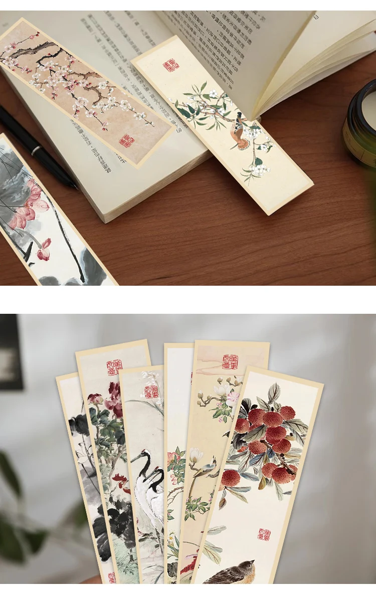 30 stücke Chinesische malerei stil lesezeichen Chinesische tinte malerei Lesen seiten Buch kennzeichnung notizbuch kennzeichnung karte Student schreibwaren – Detail 4