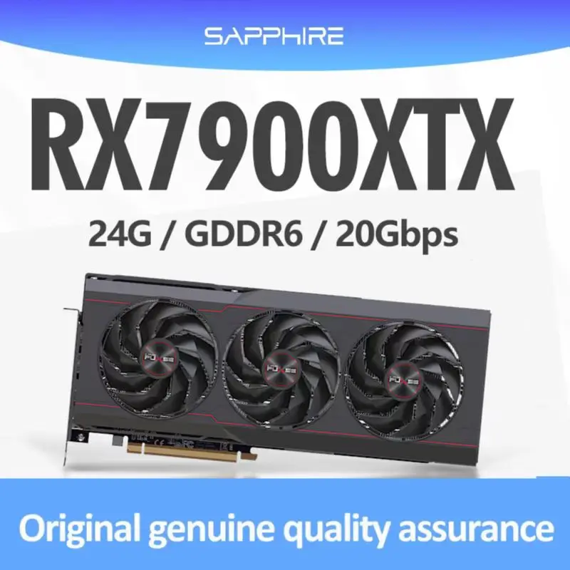 New Sapphire RX7900XTX 24G D6 Platinum OC Graphics Card 24GB/384bit/GDDR6 RX7900 XTX Video Cards GPU видеокарта placa de video