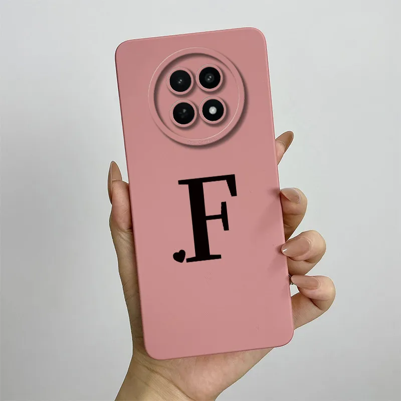 Cute Initial Letters Matte Soft Shockproof Phone Case Cover