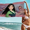 Princess M-mulan Beach Towel Cartoon Cute Summer Kids Large Bath Pool Beach Towel Microfiber Absorbent For Swimming Travel 2